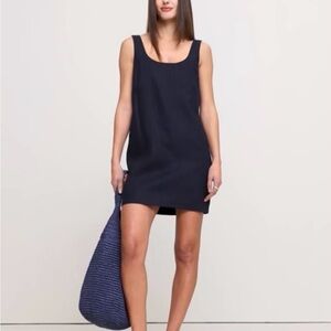 NWT Banana Republic Navy Blue Linen Dress